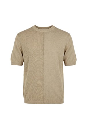 면혼방 버티컬 센터심 하프니트 베이지 ROFMKT59A