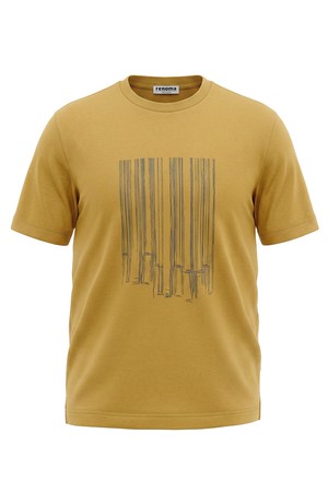 면 시티라인 드로잉티셔츠 머스터드 ROJMTT72A