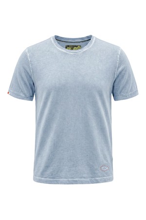 면 가먼트다잉 라운드 티셔츠 블루 ROJMTT68A