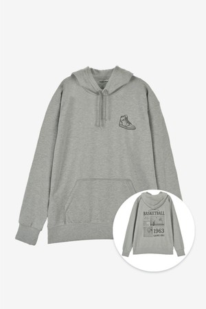 베스킷볼 후드티 멜란지그레이 RROMTT08A