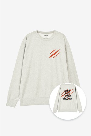 하이리스크하이리턴 맨투맨 라이트그레이 RROMTT17A