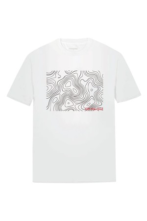 맵 라인 그리드 티셔츠 화이트 RSNMTT55A