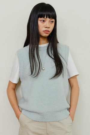 Round Vest Knit - Mint