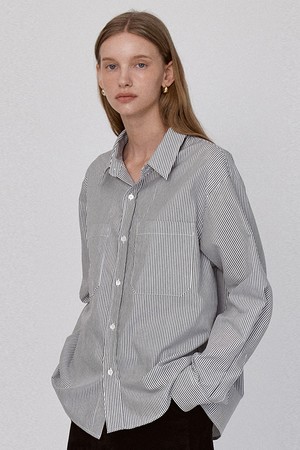 Daily Stripe Shirt - Gray