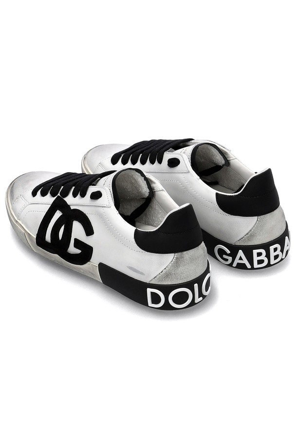 DOLCE & GABBANA - 스니커즈 - 돌체앤가바나 카프스킨 포르토피노 빈티지 스니커즈 CS2203 AO277 89697