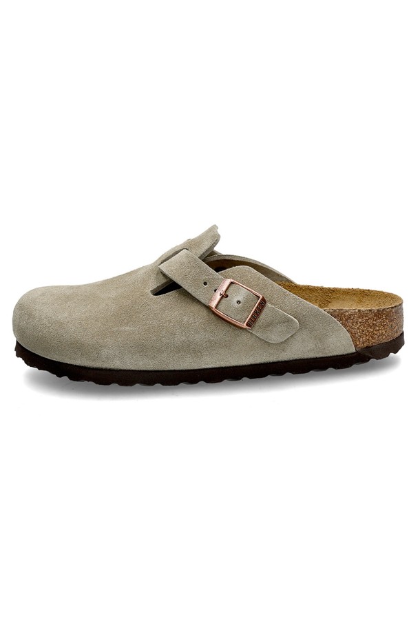 BIRKENSTOCK - 샌들/슬리퍼 - 버켄스탁 보스턴 스웨이드 레더 슬리퍼 0560773 TAUPE