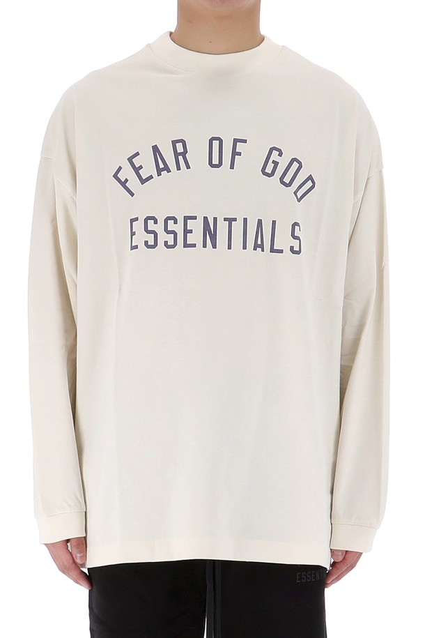 FEAR OF GOD - 긴팔티셔츠 - 피어오브갓 에센셜 로고 프린트 롱 슬리브 125BT244202F SHELL