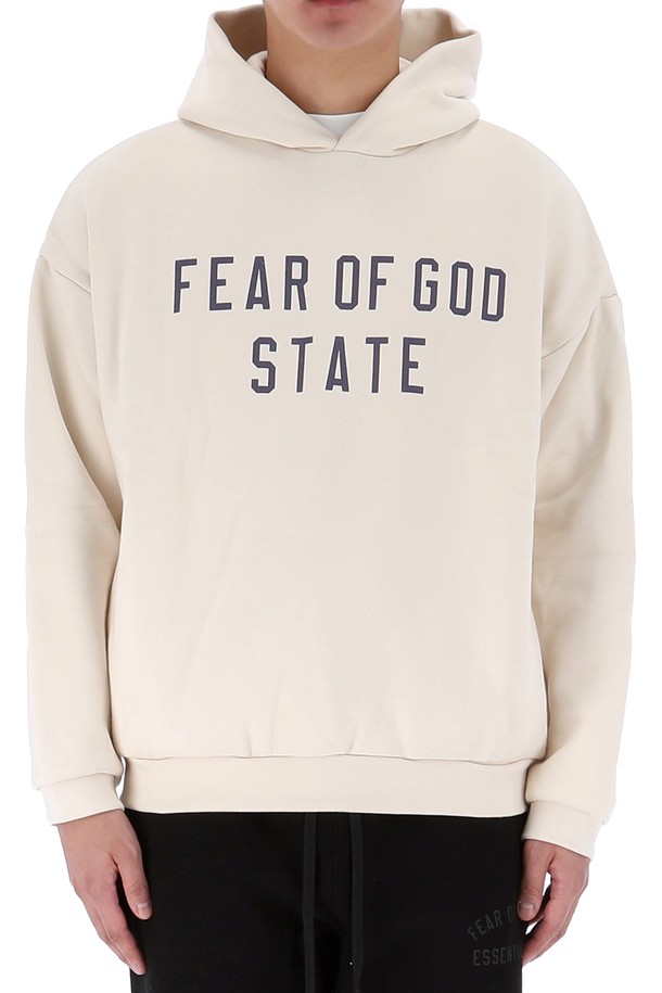 FEAR OF GOD - 후디 - 피어오브갓 에센셜 로고 프린트 후드티 192BT246252F SHELL