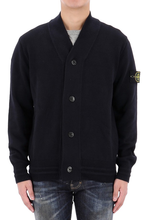 STONE ISLAND - 가디건 - 스톤아일랜드 와펜 패치 코튼 가디건 8115556A2 V0020