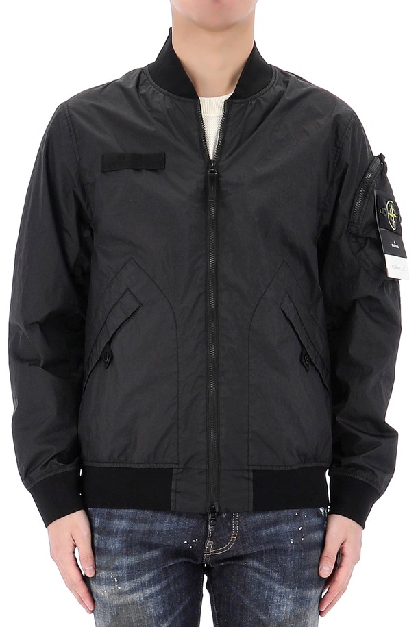 STONE ISLAND - 아노락/바람막이 - 스톤아일랜드 와펜 패치 멤브라나 봄버 자켓 K1S154100004 S0A21 V0029