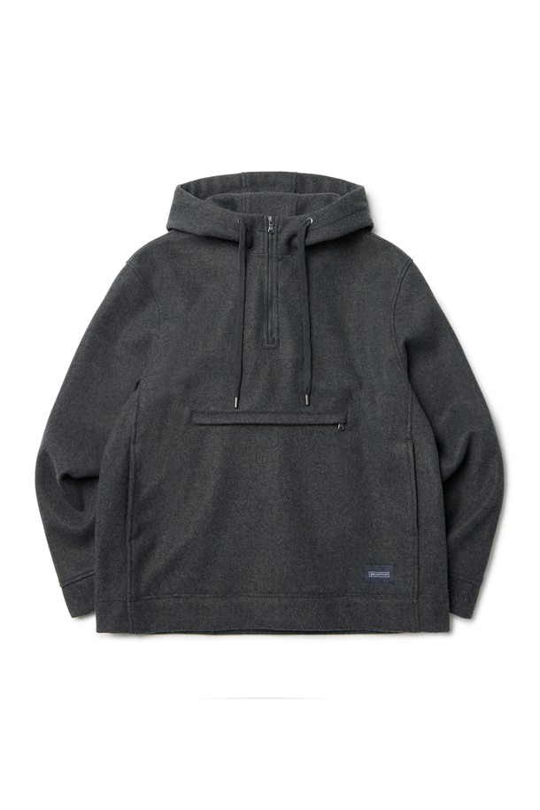 BROMPTON LONDON - 후디 - WOOL HALF ZIP HOODY - DGREY (P233UTS236)