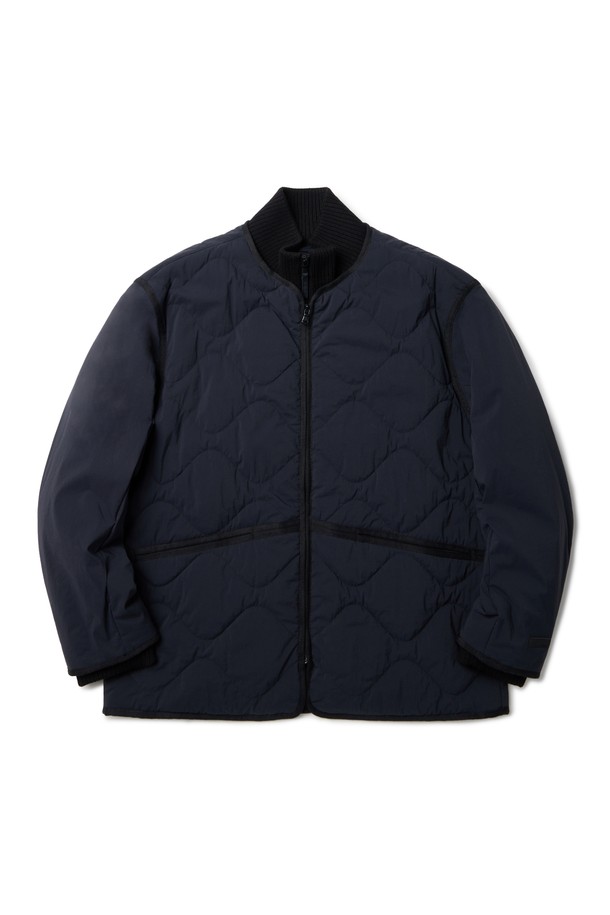 BROMPTON LONDON - 블루종/점퍼 - RIBBED NECK QUILTED JUMPER - BLACK (P233UPD222)