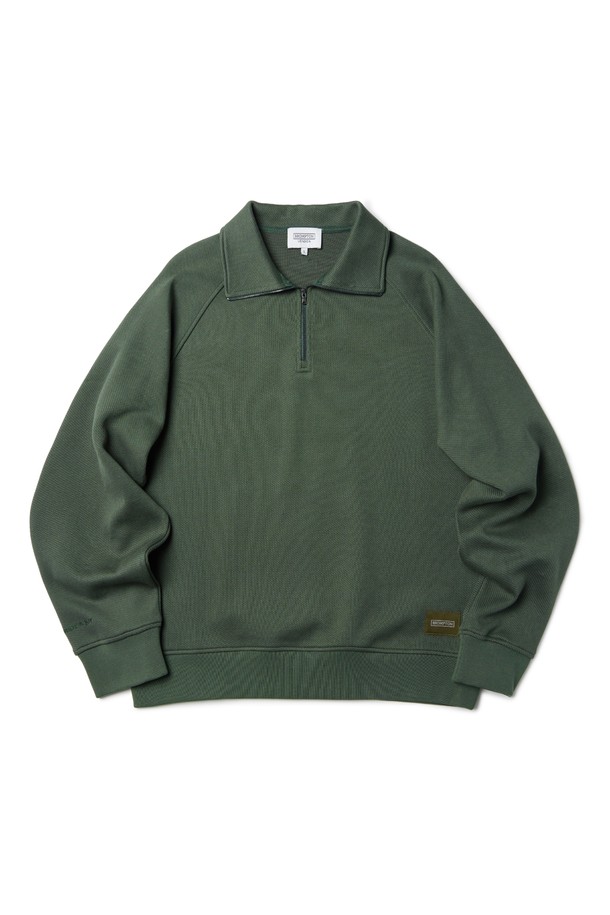 BROMPTON LONDON - 스웨트셔츠 - HALF ZIP COLLAR SWEATSHIRT - GREEN (P233UTS233)