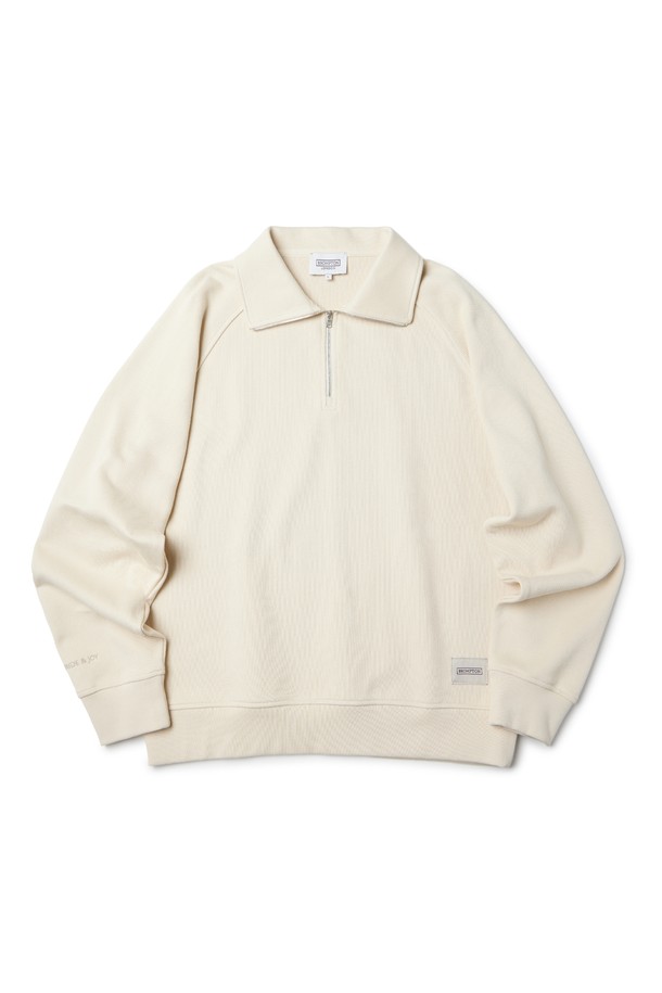 BROMPTON LONDON - 스웨트셔츠 - HALF ZIP COLLAR SWEATSHIRT - IVORY (P233UTS233)