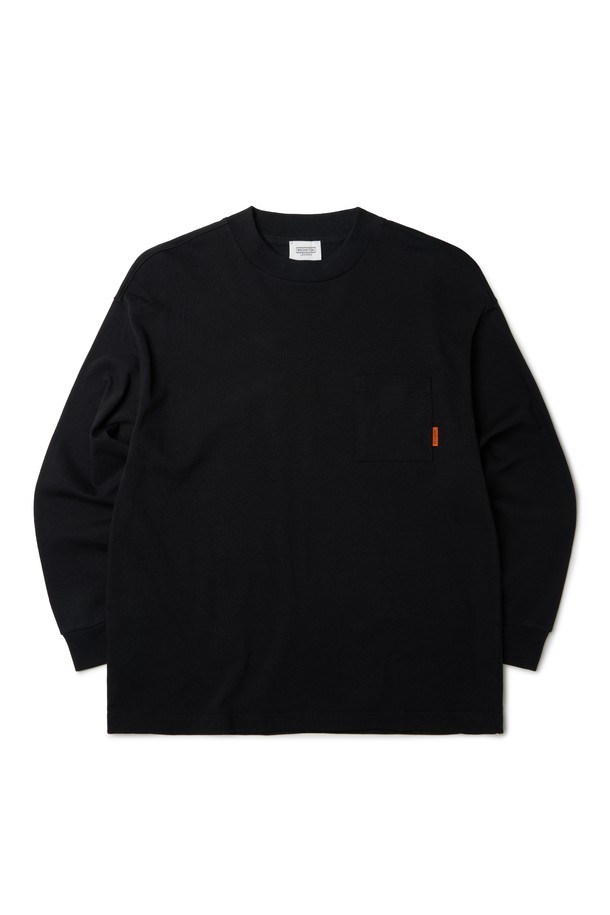 BROMPTON LONDON - 스웨트셔츠 - 1975 POCKET LONG SLEEVE T-SHIRT - BLACK (P233UTS231)