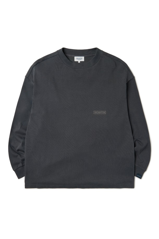 BROMPTON LONDON - 스웨트셔츠 - EMBROIDERED LOGO LONG SLEEVE T-SHIRT - D/GREY (P233UTS230)