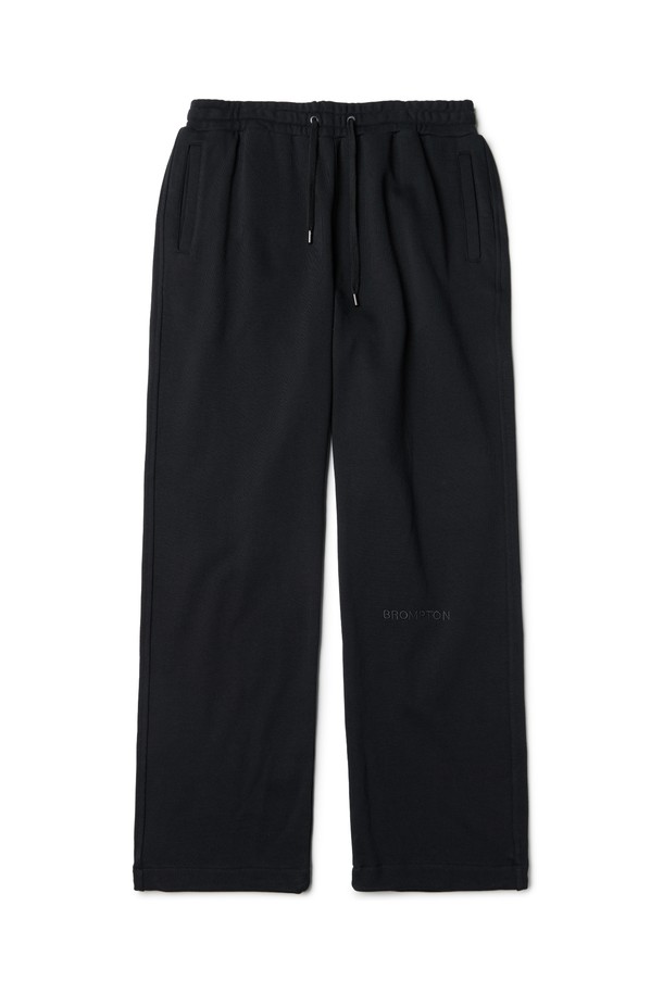 BROMPTON LONDON - 캐주얼팬츠 - EMBROIDERED LOGO SWEAT TROUSERS - BLACK (P233UPT232)