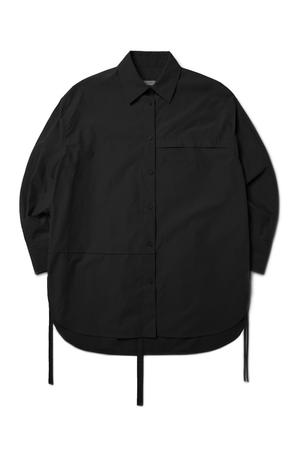 BROMPTON LONDON - 셔츠 - W CUT OUT LONG SHIRT - BLACK (P233WSH150)