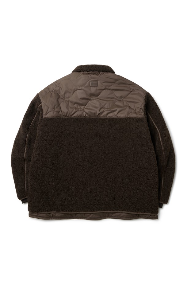 BROMPTON LONDON - 플리스 - QUILTED BLOCK FULL ZIP FLEECE  - BROWN (P233UPD220)