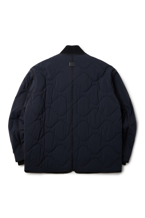 BROMPTON LONDON - 블루종/점퍼 - RIBBED NECK QUILTED JUMPER - BLACK (P233UPD222)