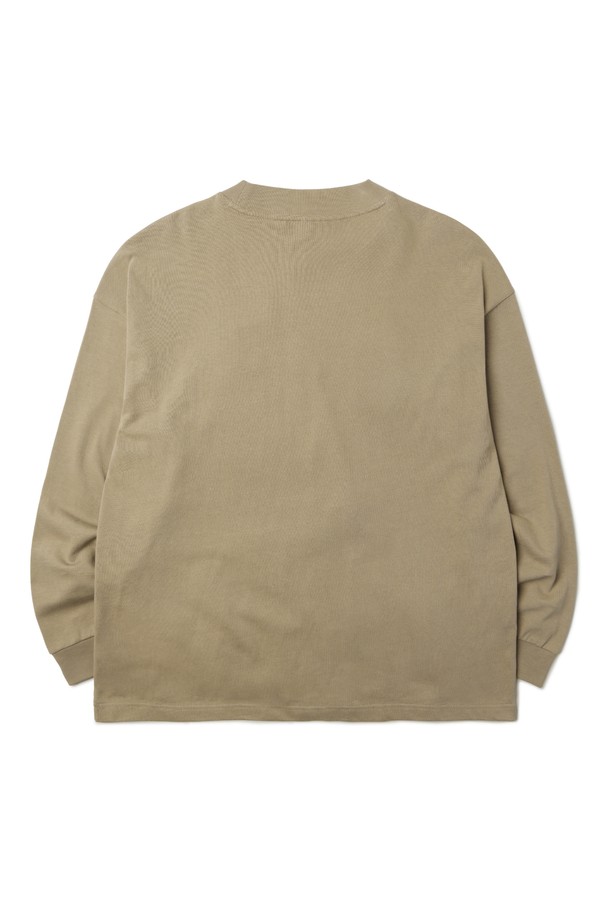 BROMPTON LONDON - 스웨트셔츠 - EMBROIDERED LOGO LONG SLEEVE T-SHIRT - BEIGE (P233UTS230)