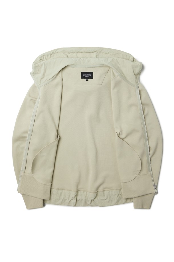 BROMPTON LONDON - 긴팔티셔츠 / 후디 - W CROPPED FULL ZIP HOODY - BEIGE (P233WFT150)