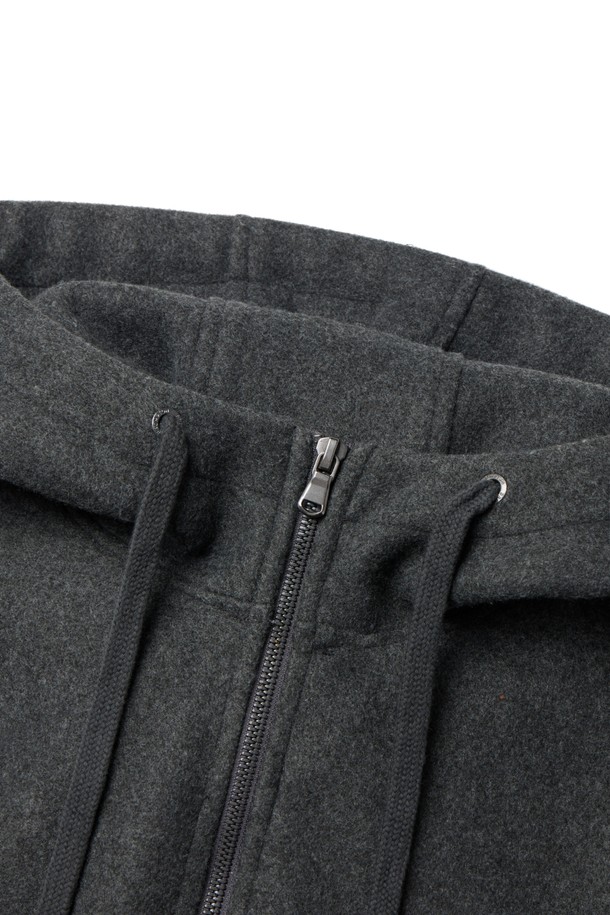 BROMPTON LONDON - 후디 - WOOL HALF ZIP HOODY - DGREY (P233UTS236)