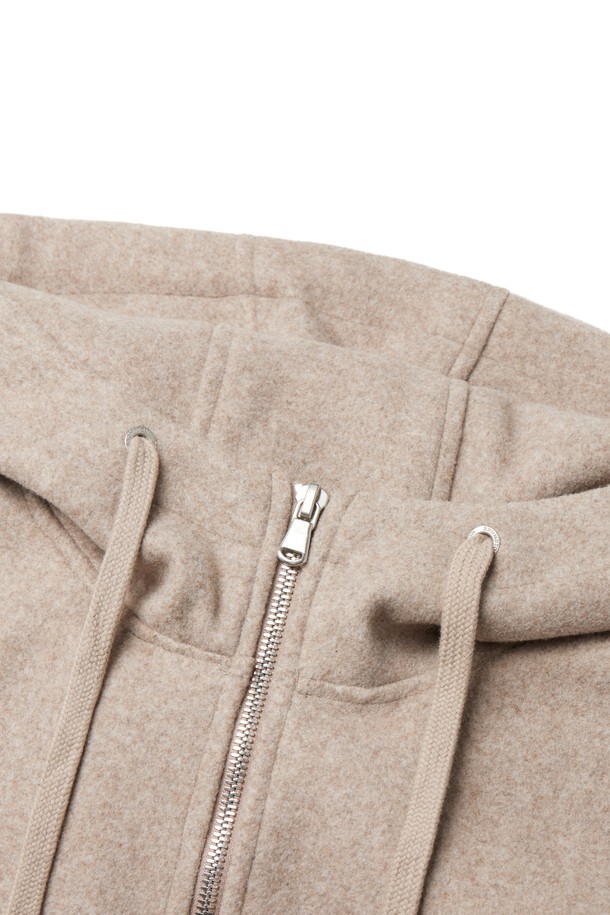 BROMPTON LONDON - 후디 - WOOL HALF ZIP HOODY - MOCHA (P233UTS236)