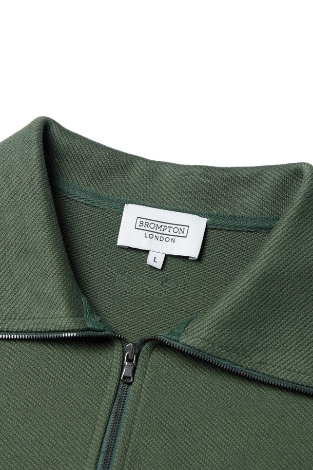 BROMPTON LONDON - 스웨트셔츠 - HALF ZIP COLLAR SWEATSHIRT - GREEN (P233UTS233)