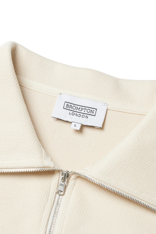 BROMPTON LONDON - 스웨트셔츠 - HALF ZIP COLLAR SWEATSHIRT - IVORY (P233UTS233)