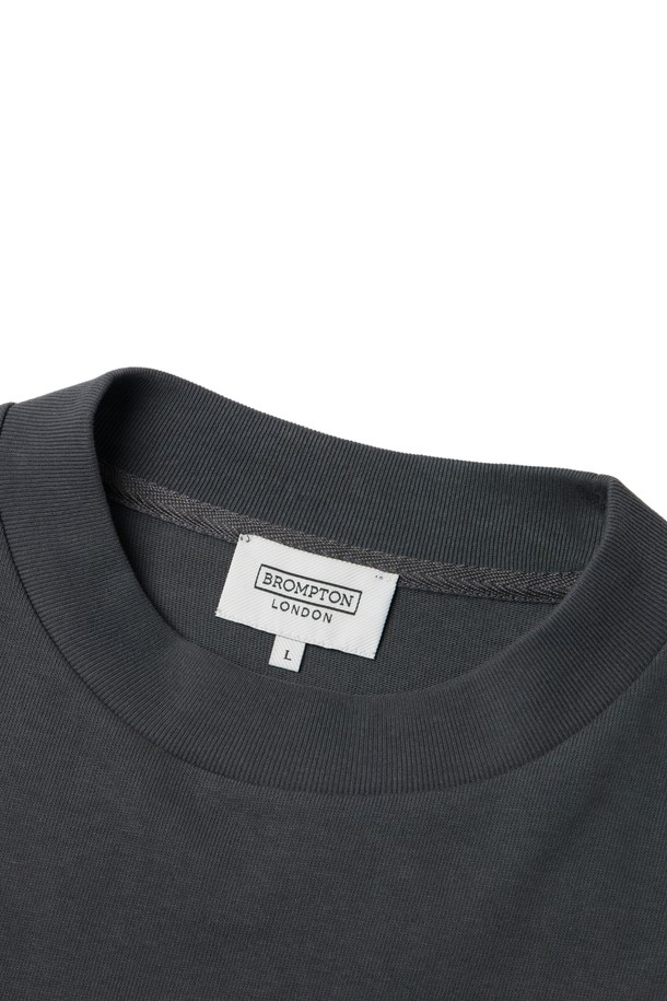 BROMPTON LONDON - 스웨트셔츠 - EMBROIDERED LOGO LONG SLEEVE T-SHIRT - D/GREY (P233UTS230)