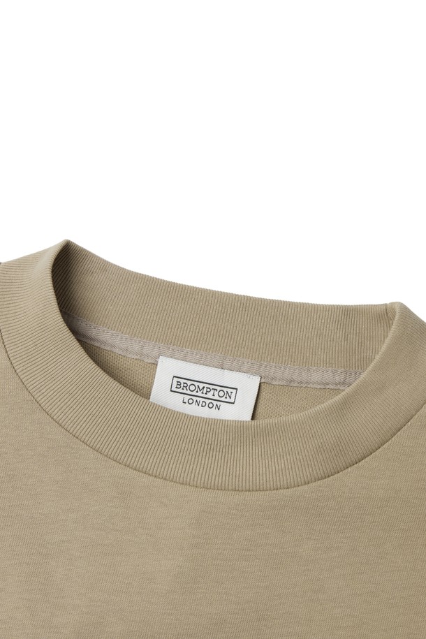 BROMPTON LONDON - 스웨트셔츠 - EMBROIDERED LOGO LONG SLEEVE T-SHIRT - BEIGE (P233UTS230)