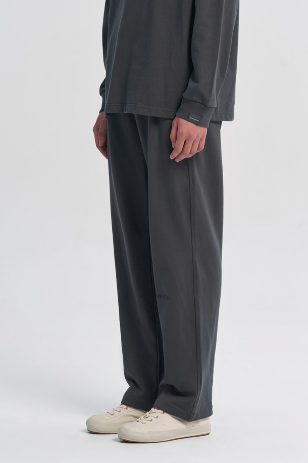 BROMPTON LONDON - 캐주얼팬츠 - EMBROIDERED LOGO SWEAT TROUSERS - D/GREY (P233UPT232)