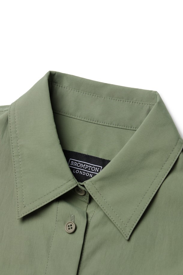 BROMPTON LONDON - 셔츠 / 블라우스 - W CUT OUT LONG SHIRT - KHAKI (P233WSH150)