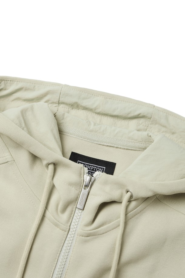 BROMPTON LONDON - 긴팔티셔츠 / 후디 - W CROPPED FULL ZIP HOODY - BEIGE (P233WFT150)