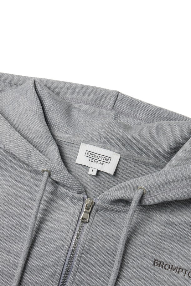 BROMPTON LONDON - 후디 - BASIC FULL ZIP HOODY - M/GREY (P233UFT237)