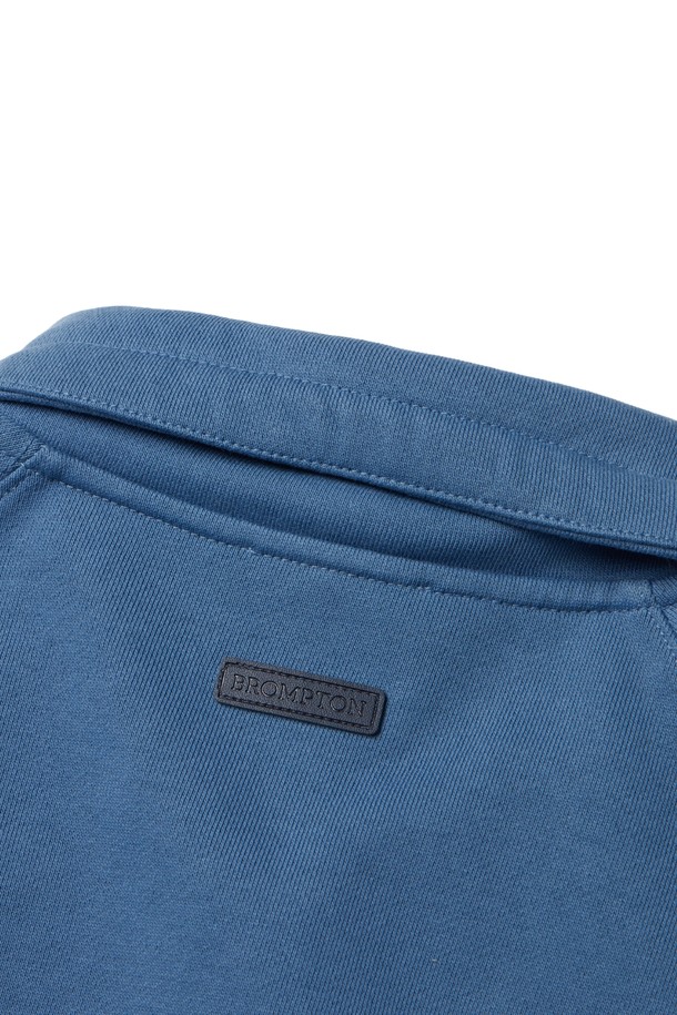 BROMPTON LONDON - 스웨트셔츠 - RAGLAN HALF ZIP TURTLE NECK SWEATSHIRT - BLUE (P233UTS234)