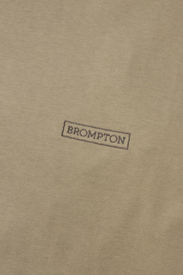 BROMPTON LONDON - 스웨트셔츠 - EMBROIDERED LOGO LONG SLEEVE T-SHIRT - BEIGE (P233UTS230)