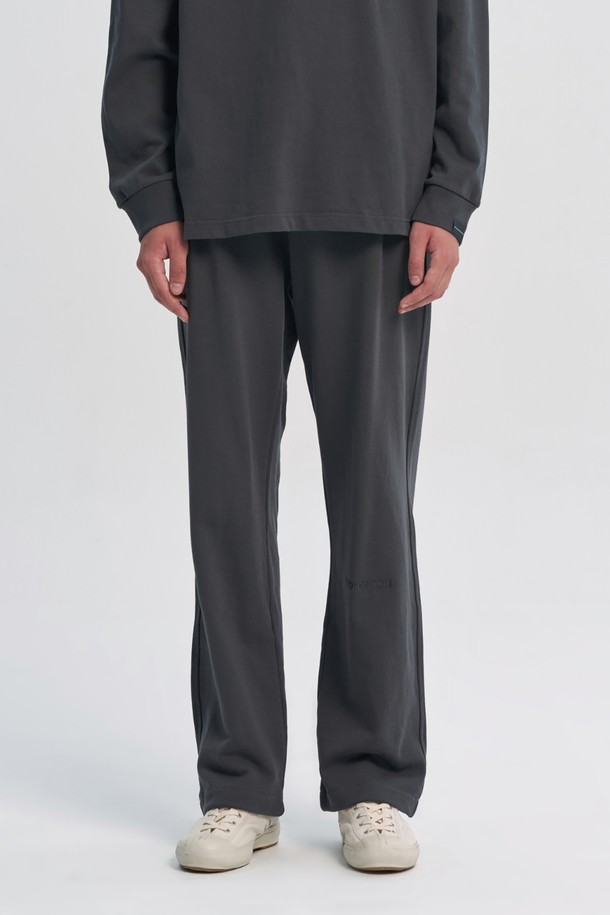 BROMPTON LONDON - 캐주얼팬츠 - EMBROIDERED LOGO SWEAT TROUSERS - D/GREY (P233UPT232)