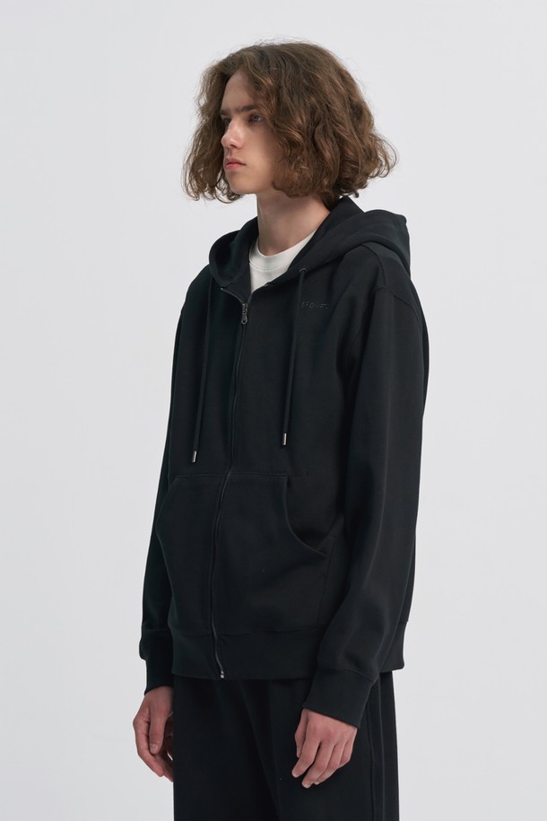 BROMPTON LONDON - 후디 - BASIC FULL ZIP HOODY - BLACK (P233UFT237)