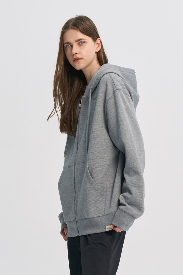 BROMPTON LONDON - 후디 - BASIC FULL ZIP HOODY - M/GREY (P233UFT237)