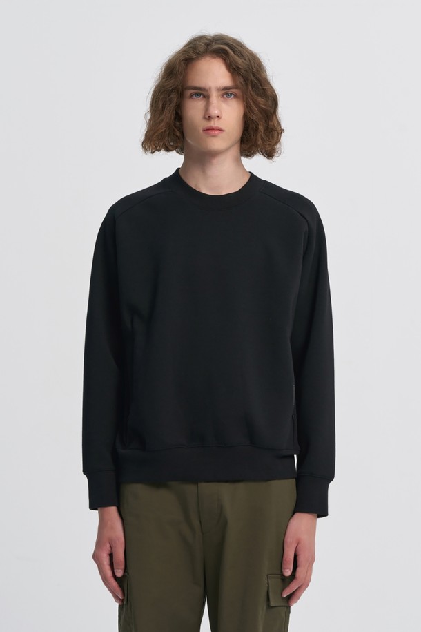 BROMPTON LONDON - 스웨트셔츠 - RAGLAN CREWNECK SWEATSHIRT - BLACK (P233MTS110)