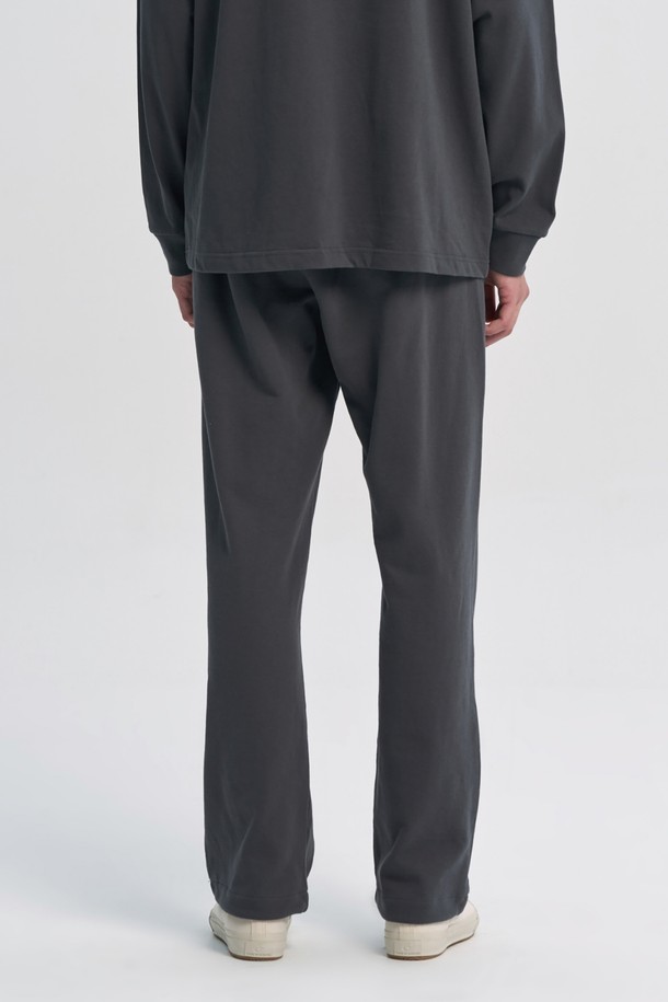 BROMPTON LONDON - 캐주얼팬츠 - EMBROIDERED LOGO SWEAT TROUSERS - D/GREY (P233UPT232)