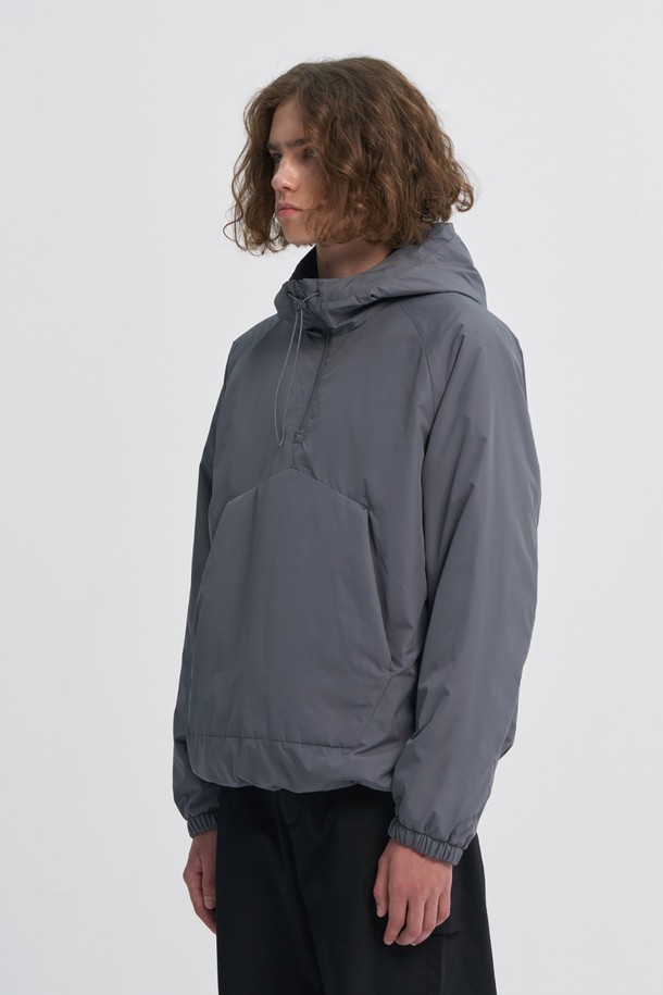 BROMPTON LONDON - 다운/패딩 - LIGHTWEIGHT HOOD PADDED ANORAK - CHARCOAL (P233MPD221)