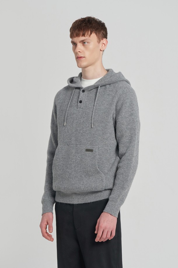 BROMPTON LONDON - 스웨터 - ALPACA HOOD SWEATER - M/GREY (P234UKT225)