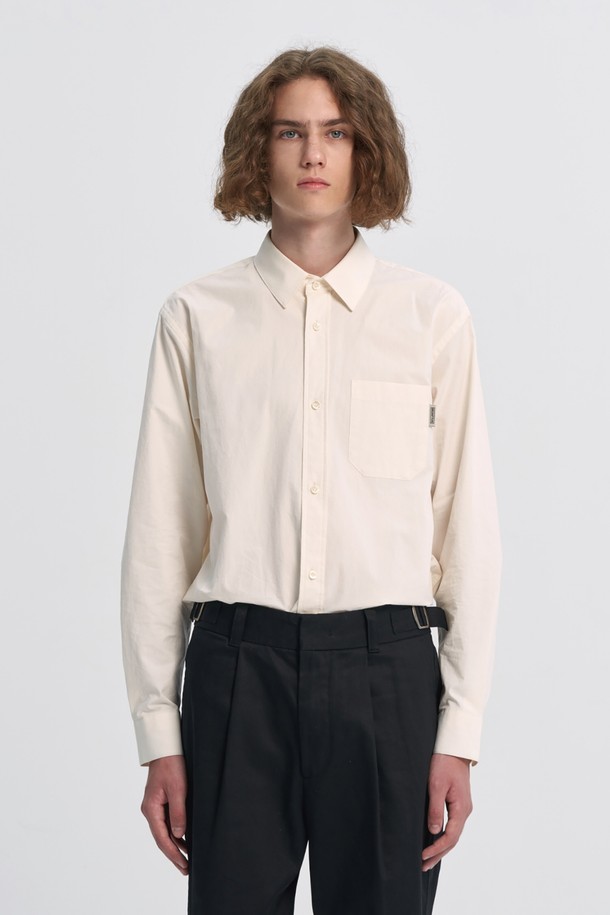 BROMPTON LONDON - 긴팔셔츠 - BASIC COTTON POCKET SHIRT - WHITE (P233MSH220)