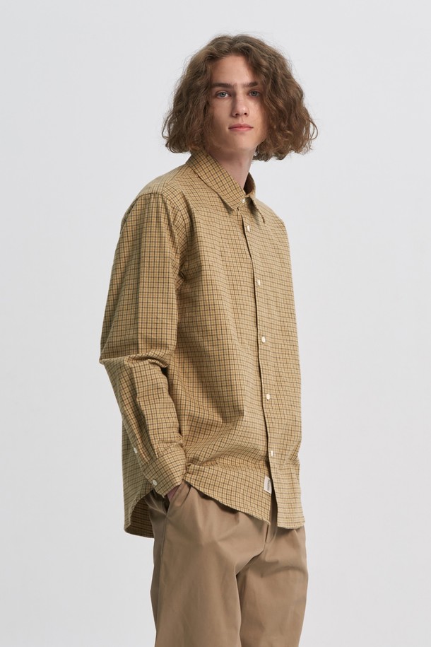 BROMPTON LONDON - 긴팔셔츠 - COTTON CHEQUERED SHIRT - BEIGE (P233MSH221)