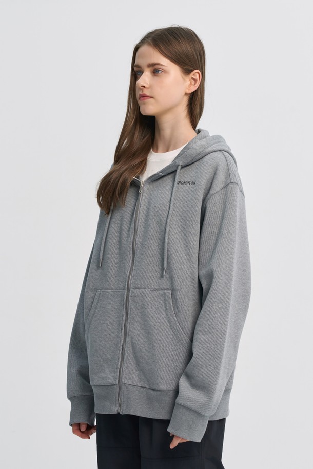 BROMPTON LONDON - 후디 - BASIC FULL ZIP HOODY - M/GREY (P233UFT237)