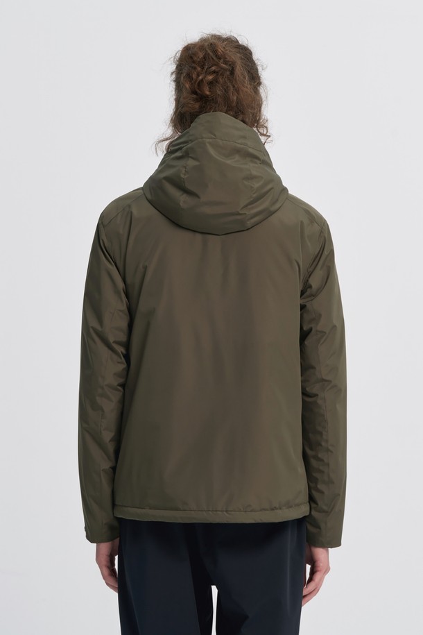 BROMPTON LONDON - 블루종/점퍼 - LIGHTWEIGHT HOOD FULL ZIP JUMPER - KHAKI (P233UPD110)