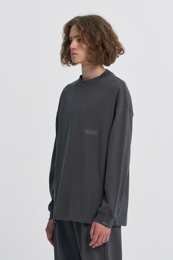 BROMPTON LONDON - 스웨트셔츠 - EMBROIDERED LOGO LONG SLEEVE T-SHIRT - D/GREY (P233UTS230)